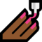 Nail Polish - Medium Black emoji on Microsoft